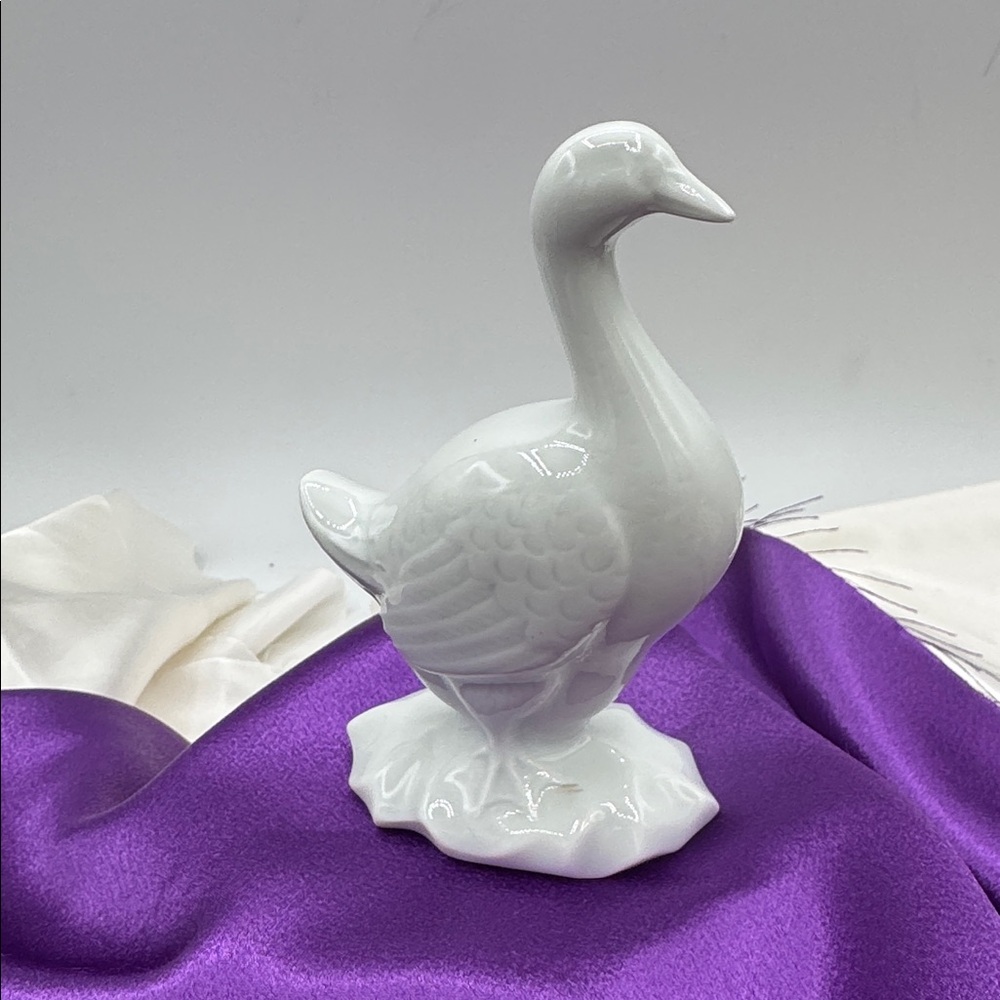 Haviland White Ceramic Goose Figurine